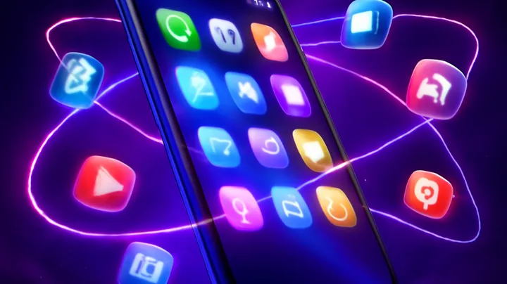 6777 COM Sleek smartphone floating in space